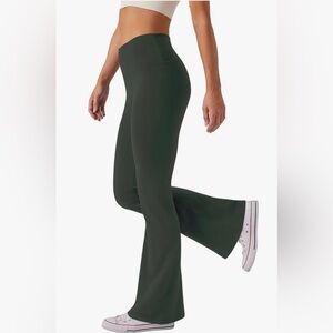Womens High-Waisted Flare Yoga Pants